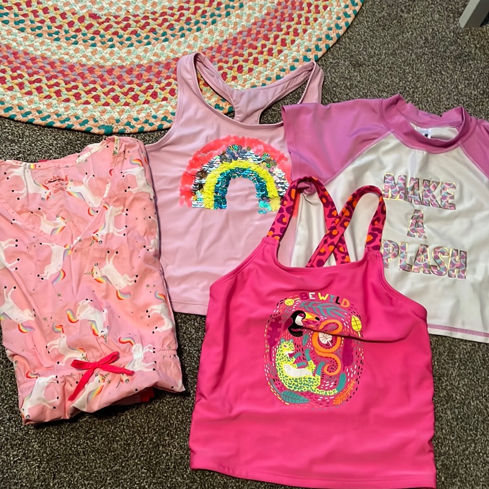 Swim top set size 10/12 L